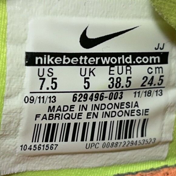 Nike Free 5.0 TR Fit 4 629496-003 Women’s Sz 7.5 Gray Neon Yellow Running Shoes - Picture 12 of 12